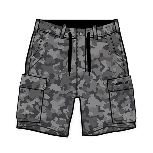 SHM Cargo Shorts Grau Camo M
