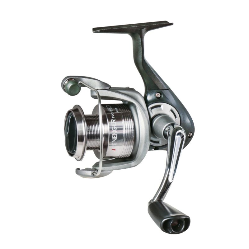 OKUMA Revenger Pro 30 FD fishing reel with durable metallic finish, ergonomic handle, and smooth drag system for versatile fishing.